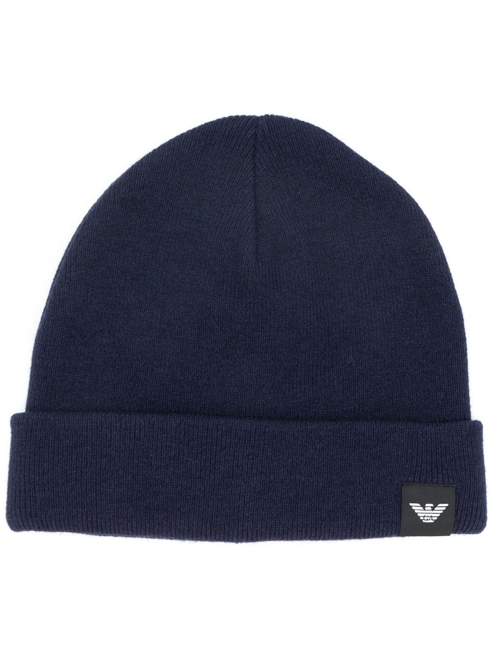 Emporio Armani logo patch beanie