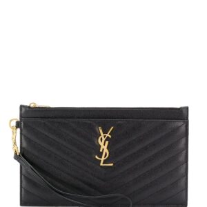 Saint Laurent monogram chain quilted clutch