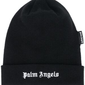 Palm Angels embroidered logo beanie hat