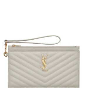 Saint Laurent monogram quilted clutch bag