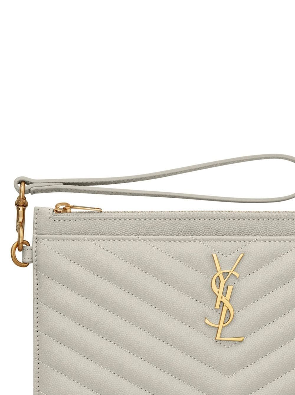 Saint Laurent monogram quilted clutch bag - Image 4