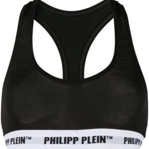 Philipp Plein logo band sports bra