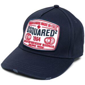 DSQUARED2 logo-patch distressed baseball cap