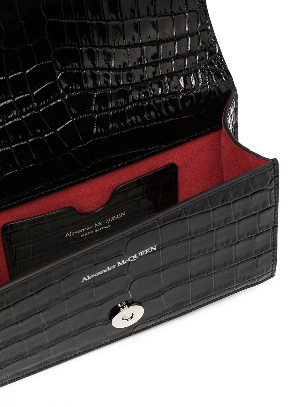 Alexander McQueen mini Jewelled crocodile-embossed satchel - Image 5