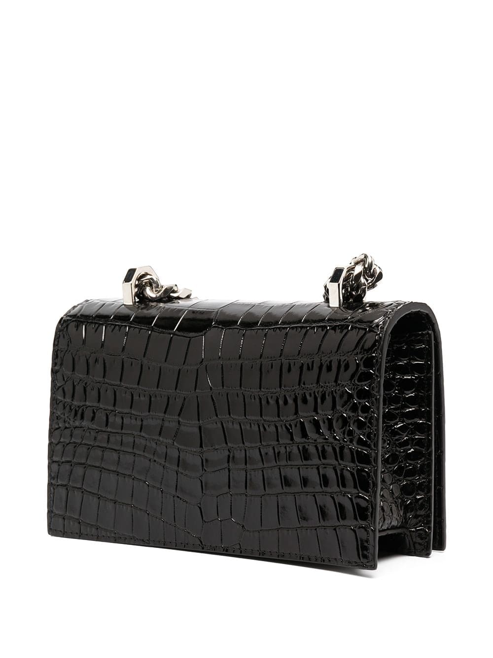 Alexander McQueen mini Jewelled crocodile-embossed satchel - Image 3