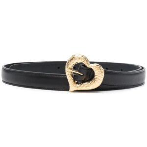 Saint Laurent  heart-buckle leather belt