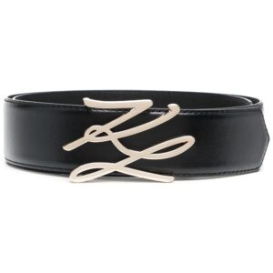 Karl Lagerfeld  logo-plaque leather belt