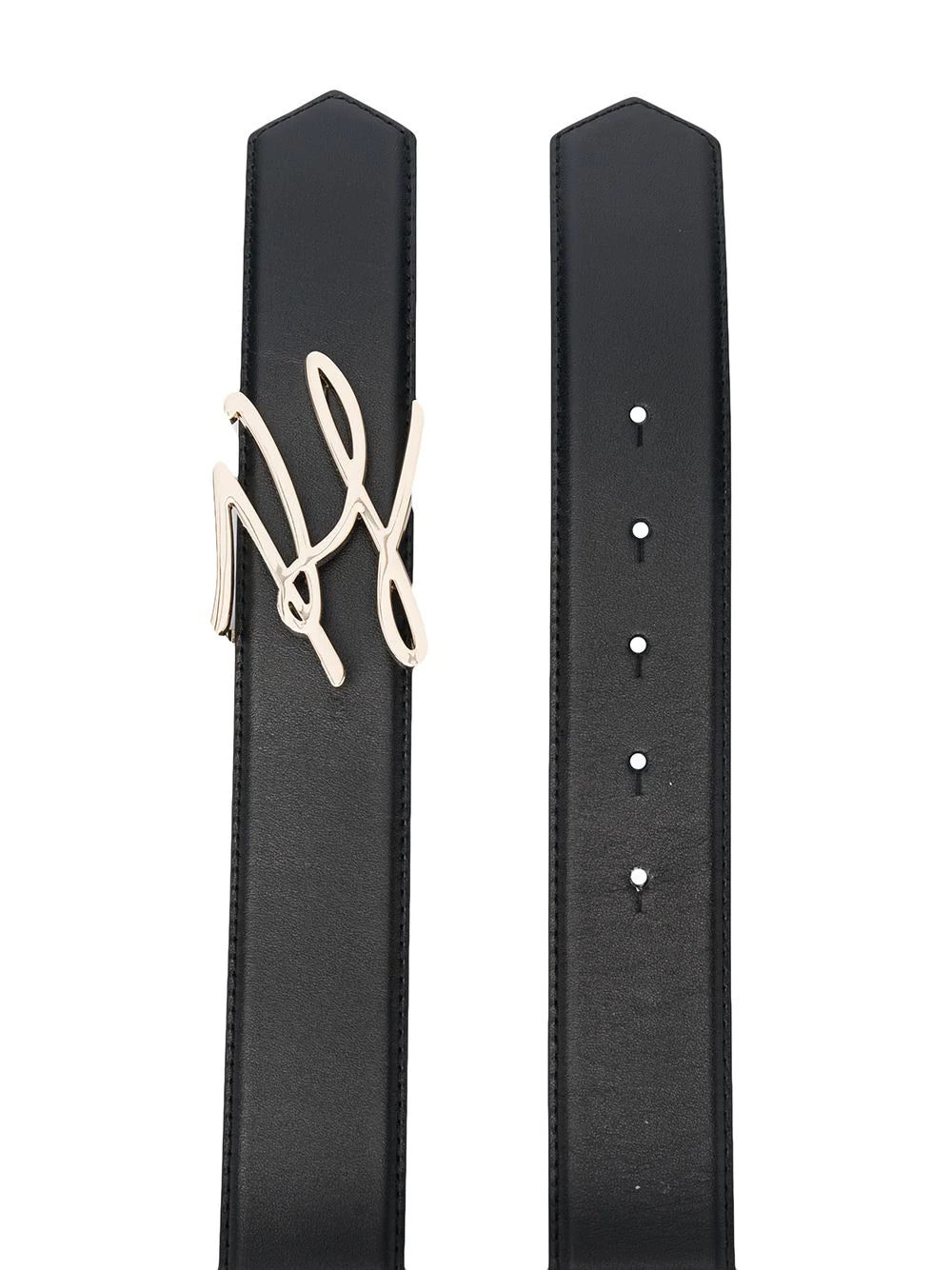 Karl Lagerfeld logo-plaque leather belt - Image 2