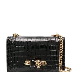 Alexander McQueen embossed knuckleduster shoulder bag