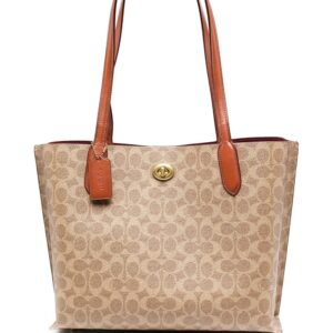 Coach printed leather tote bag
