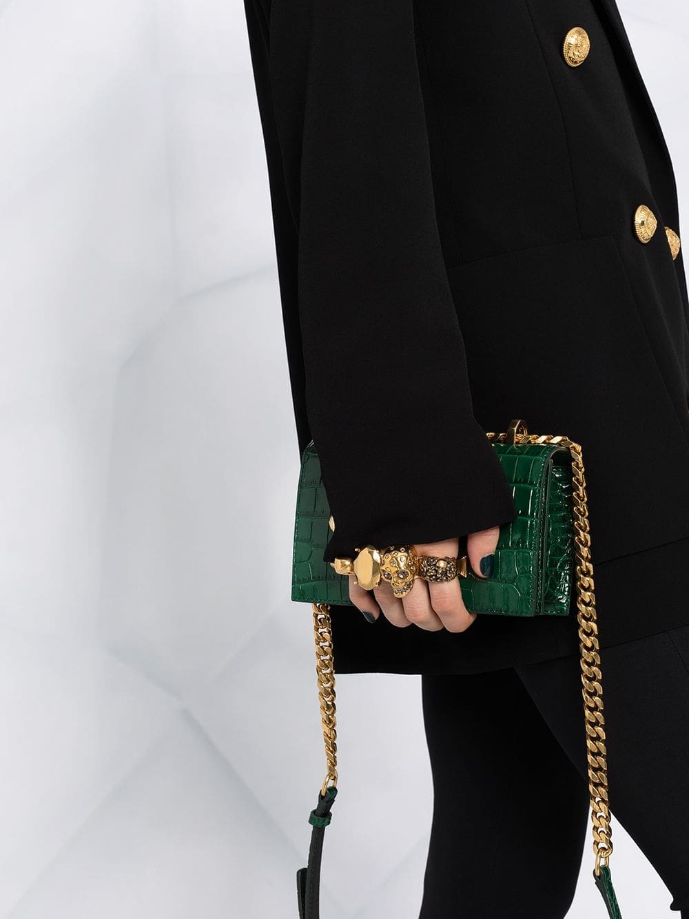 Alexander McQueen mini jewelled satchel - Image 3