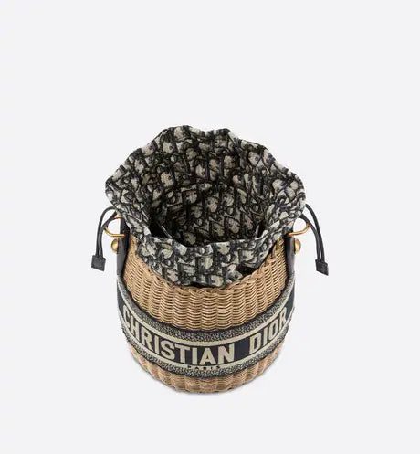 Dior Wicker Bucket Bag - Image 2