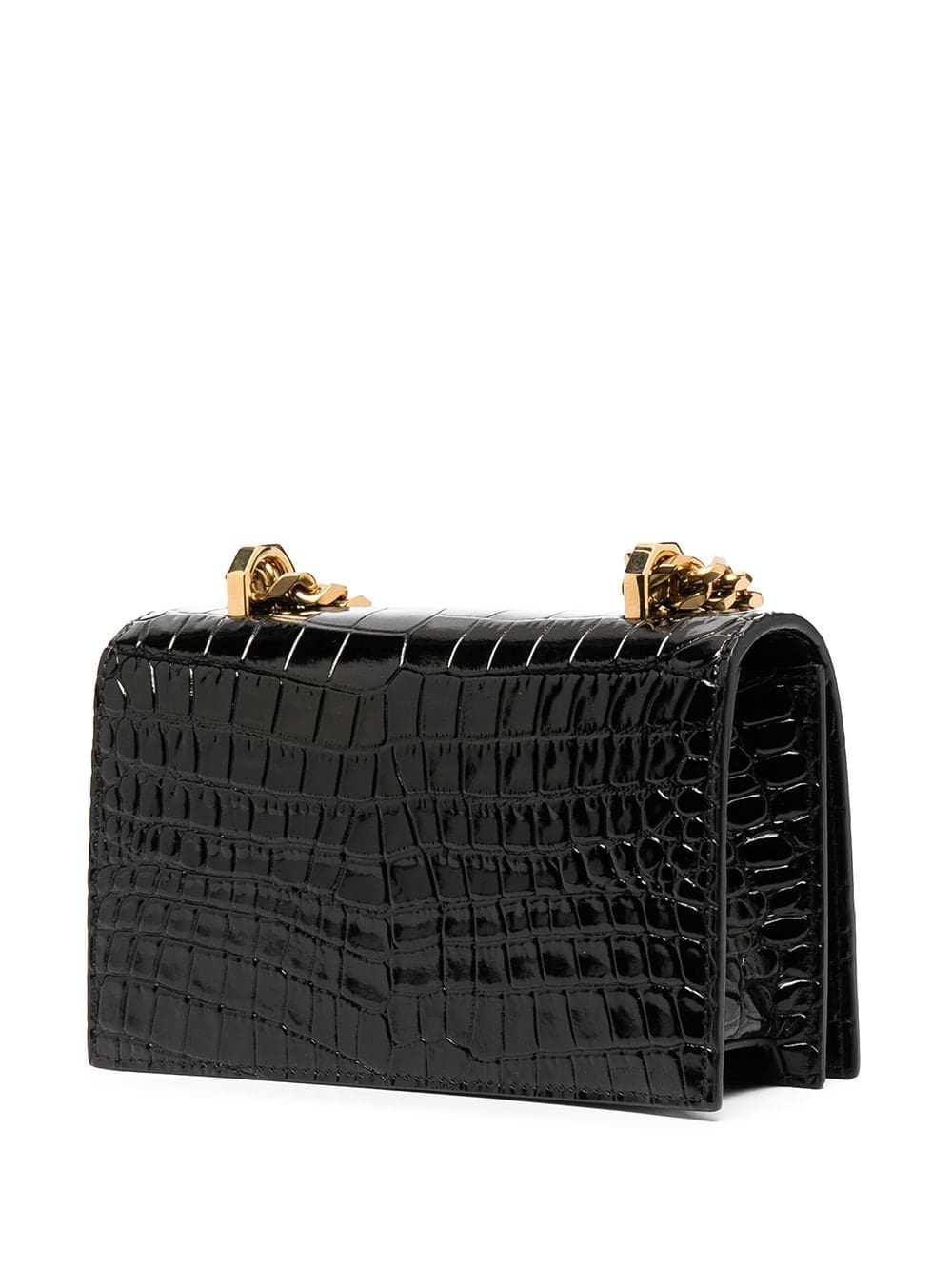 Alexander McQueen Jewelled crocodile-effect satchel - Image 4