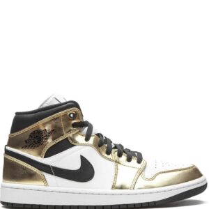 Jordan  Air Jordan 1 Mid SE "Metallic Gold" sneakers.