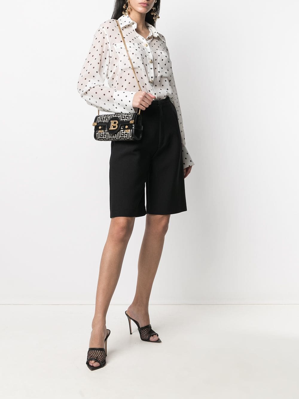 Balmain B-Buzz 23 monogram jacquard clutch bag - Image 2