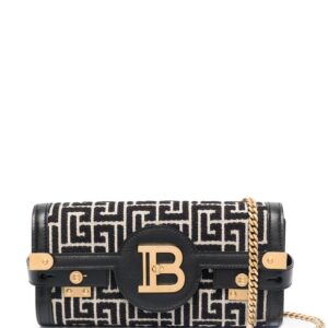 Balmain B-Buzz 23 monogram jacquard clutch bag