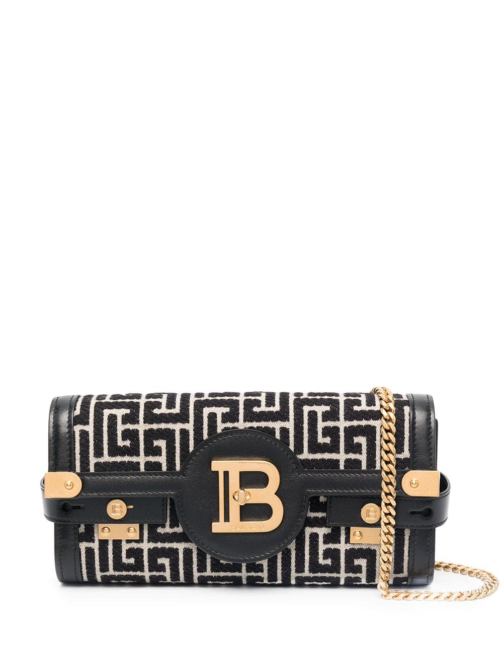 Balmain B-Buzz 23 monogram jacquard clutch bag
