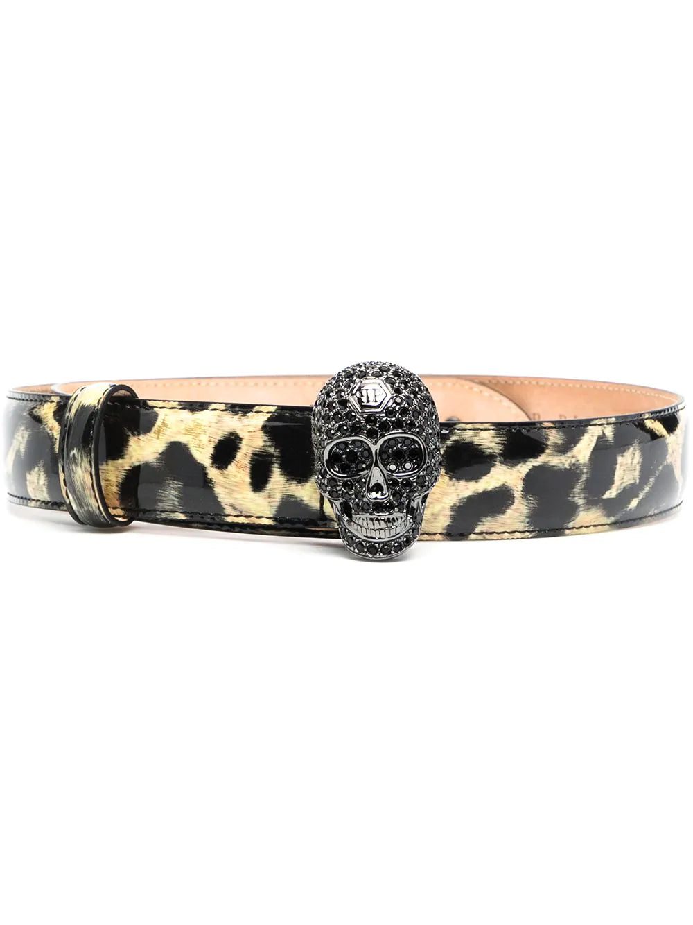 Philipp Plein leopard-print leather belt