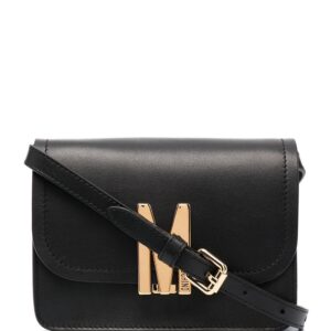 Moschino M logo-plaque bag