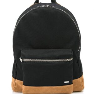 Amiri suede-panel backpack