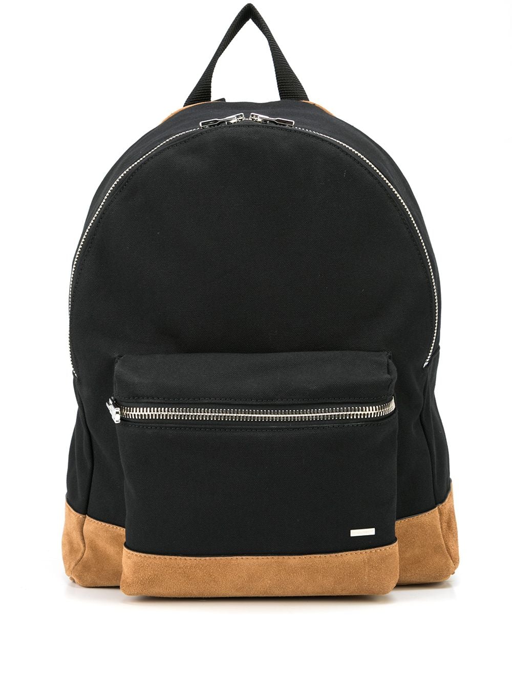 Amiri suede-panel backpack