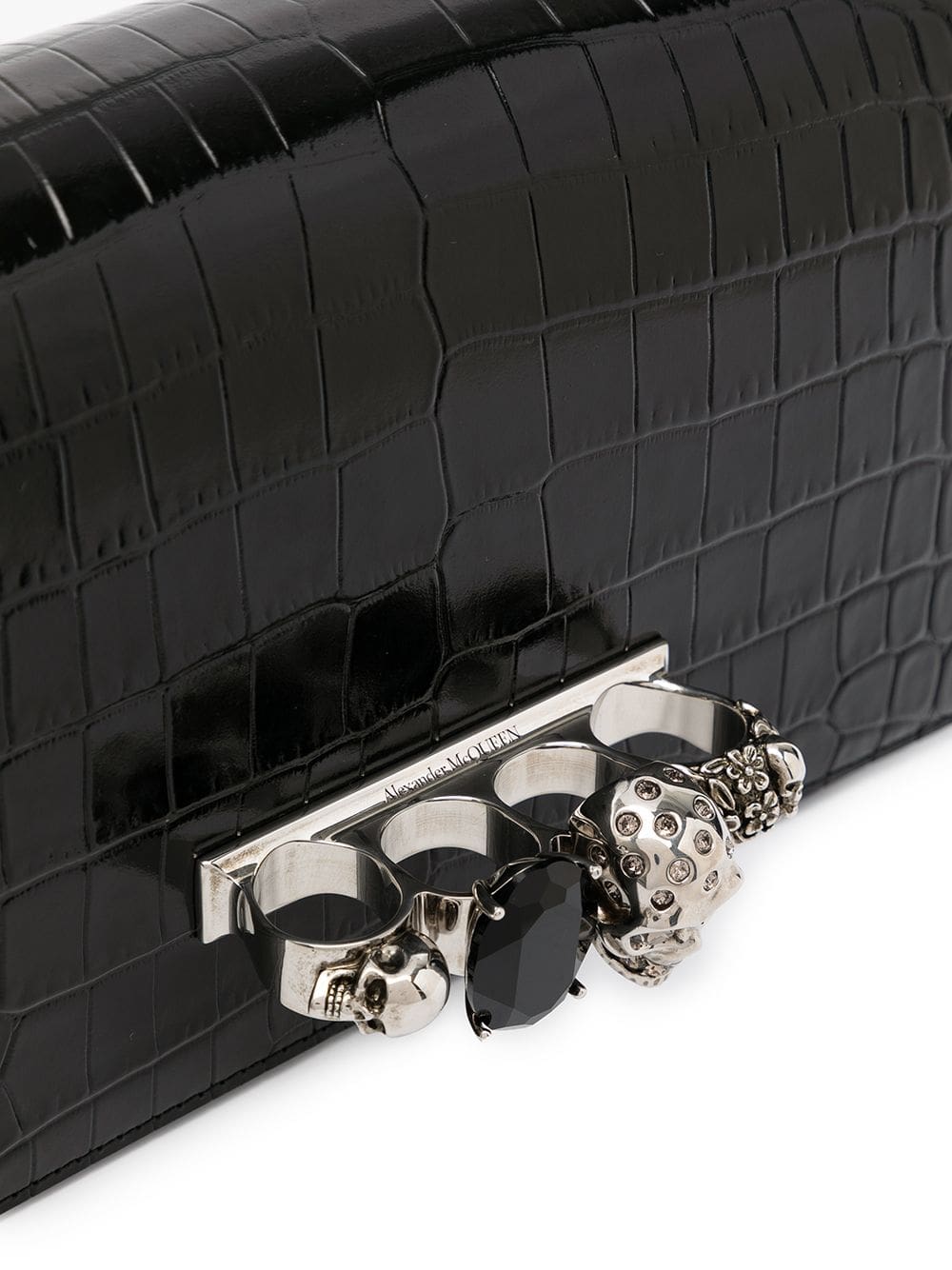 Alexander McQueen Jewelled crocodile effect bag - Image 5