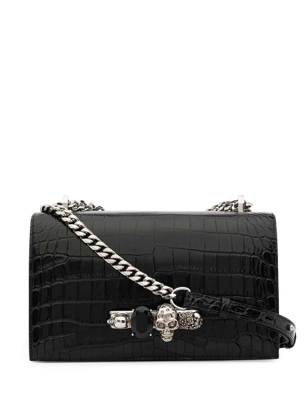 Alexander McQueen Jewelled crocodile effect bag