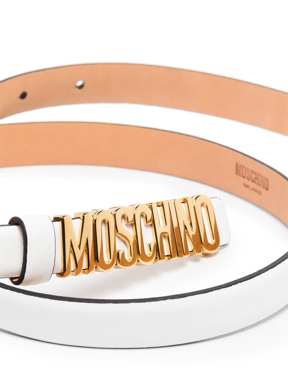 Moschino logo plaque slim belt - Image 2