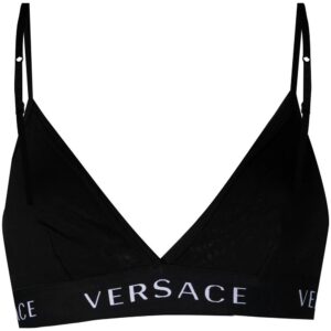 Versace  logo-band soft triangle bra