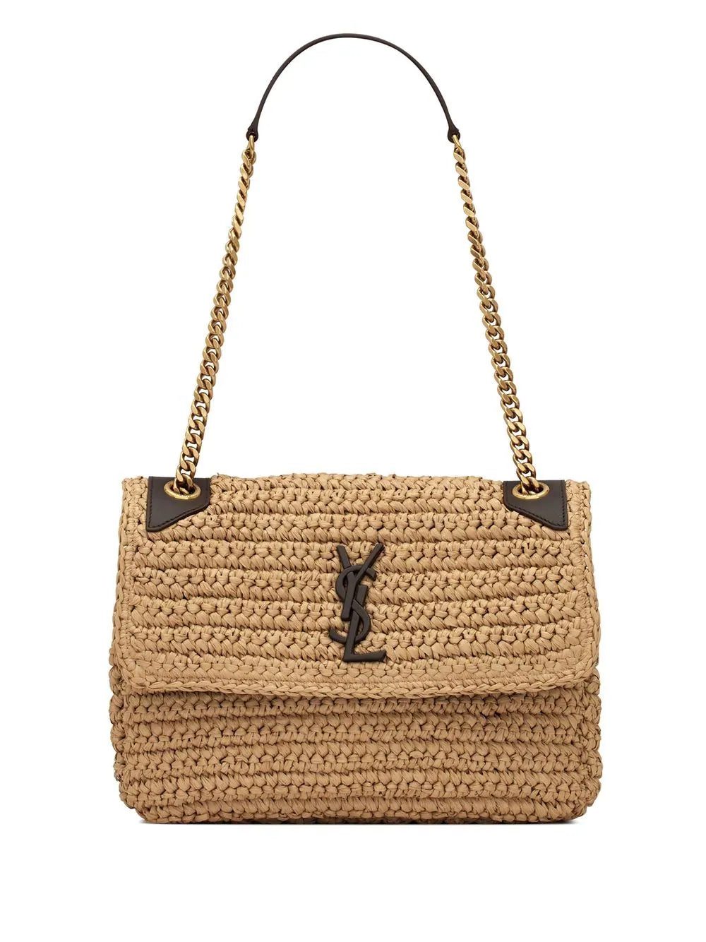 Saint Laurent medium Niki raffia shoulder bag