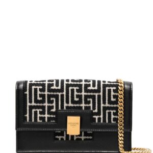 Balmain mini 1945 monogram jacquard bag