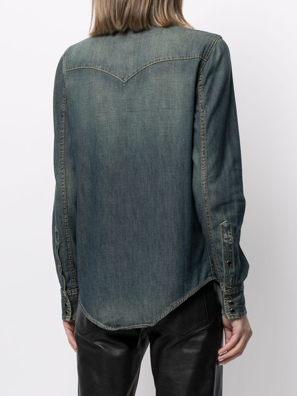 Saint Laurent press-stud denim shirt - Image 4