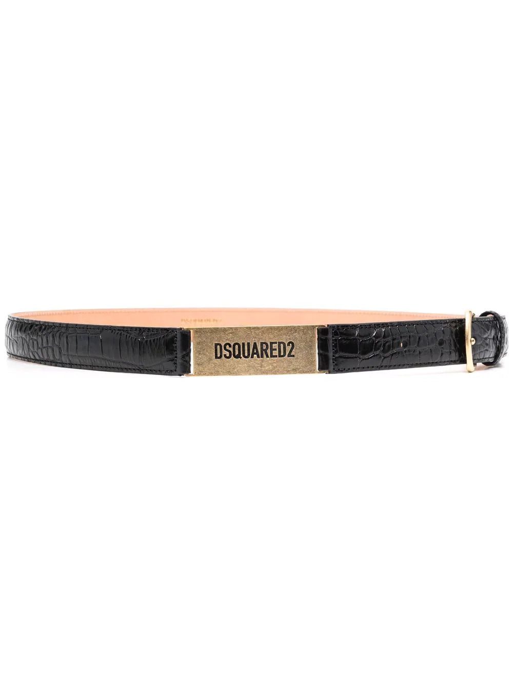 Dsquared2 croc-effect belt