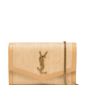 Saint Laurent Uptown raffia shoulder bag