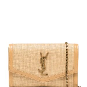 Saint Laurent Uptown raffia shoulder bag