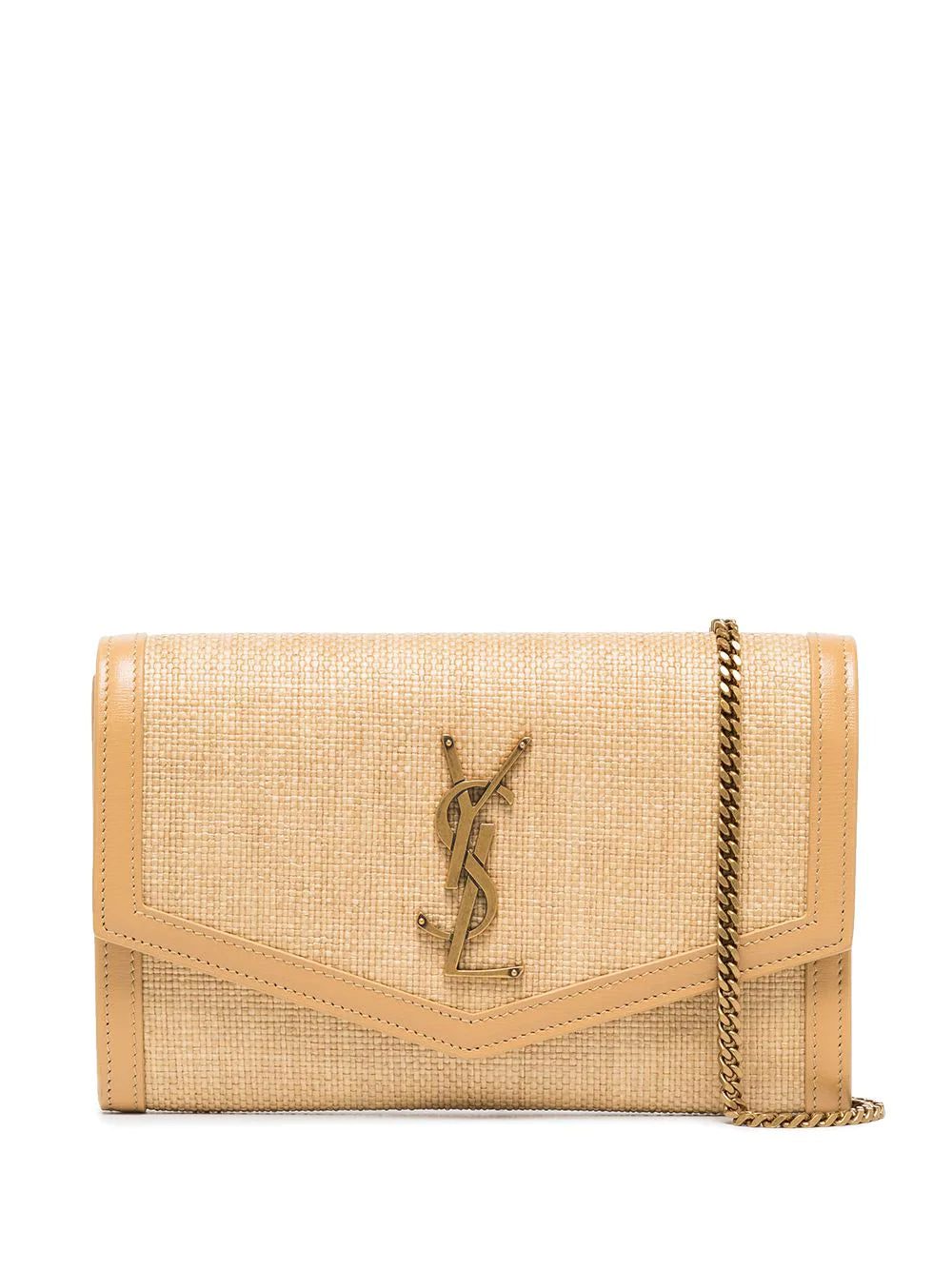 Saint Laurent Uptown raffia shoulder bag