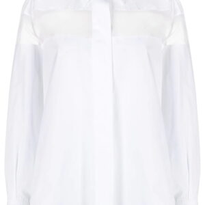 Valentino Garavani  sheer-panel long-sleeve shirt