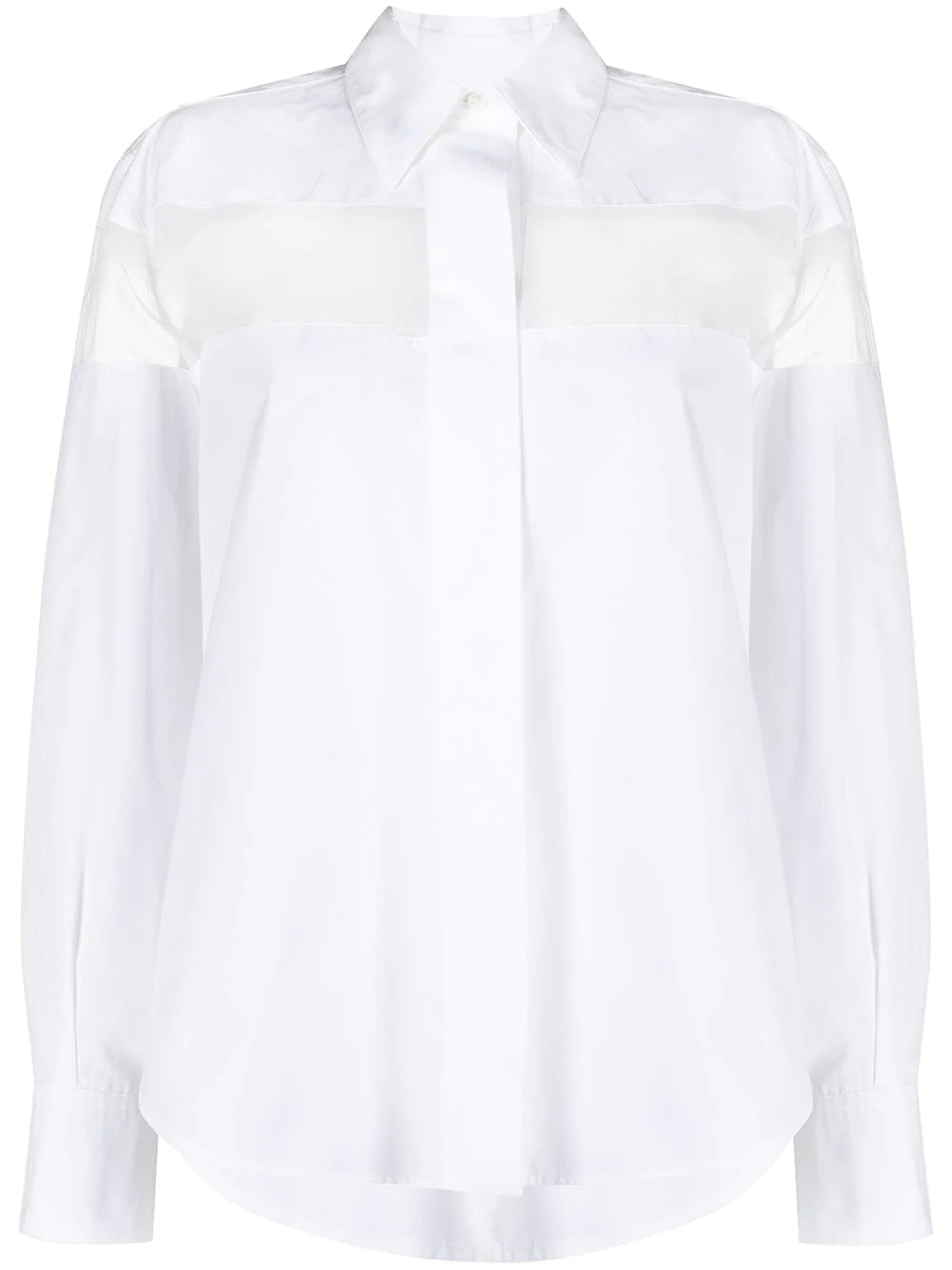 Valentino Garavani sheer-panel long-sleeve shirt