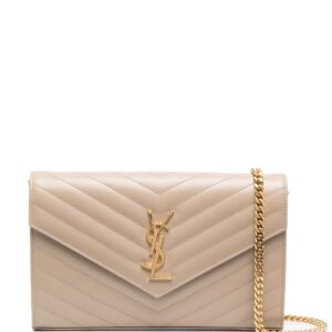 Saint Laurent monogram-plaque quilted shoulder bag