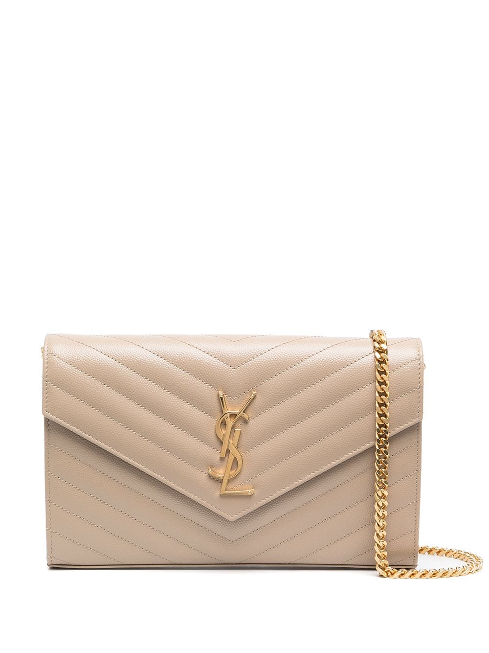 Saint Laurent monogram-plaque quilted shoulder bag
