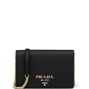 Prada logo-lettering Saffiano leather shoulder bag