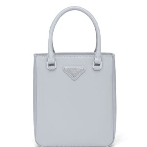 Prada small triangle plaque tote