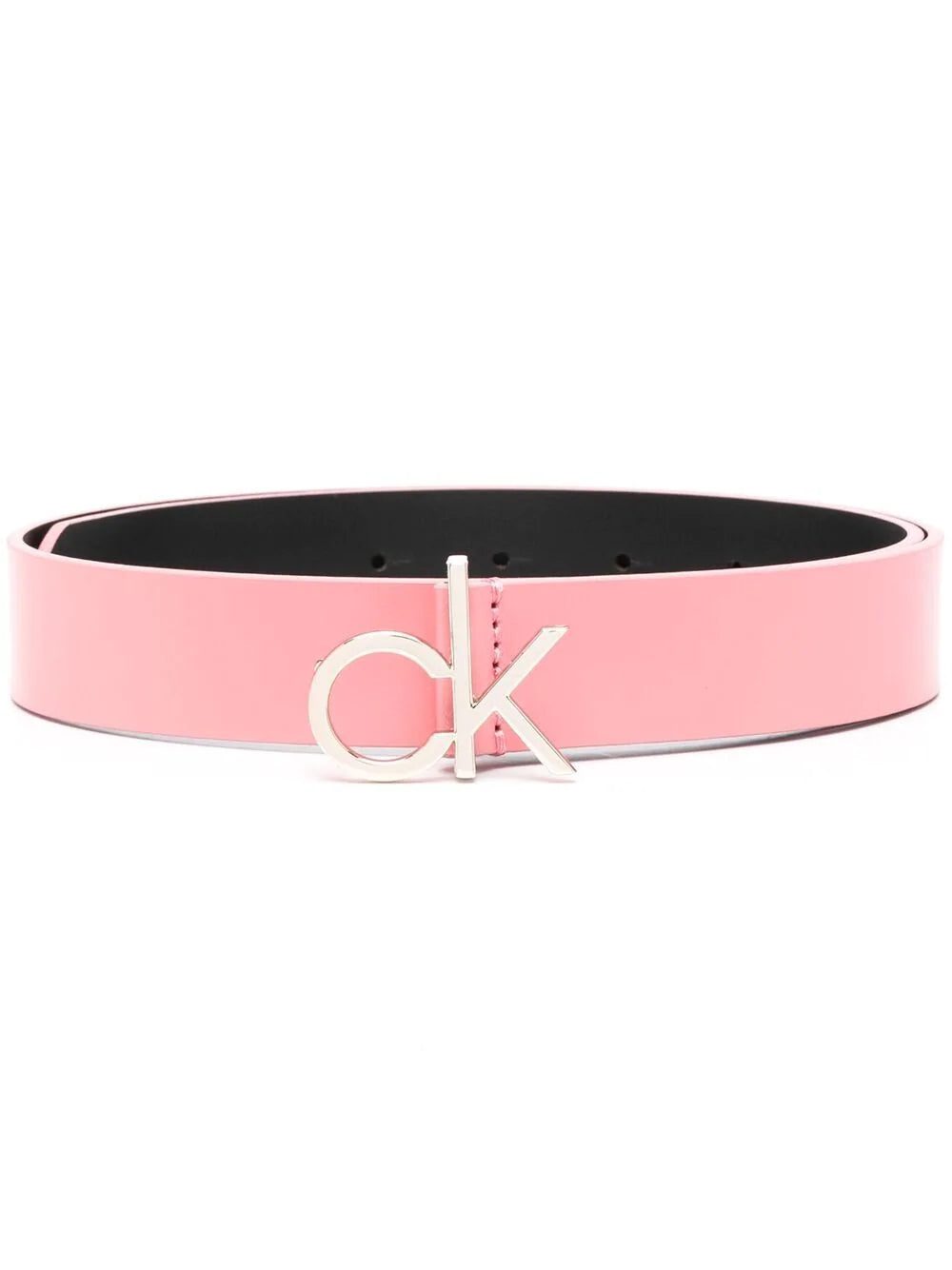Calvin Klein CK logo buckle 30mm leather belt
