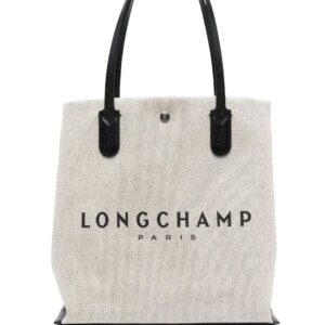 Longchamp logo-print canvas tote