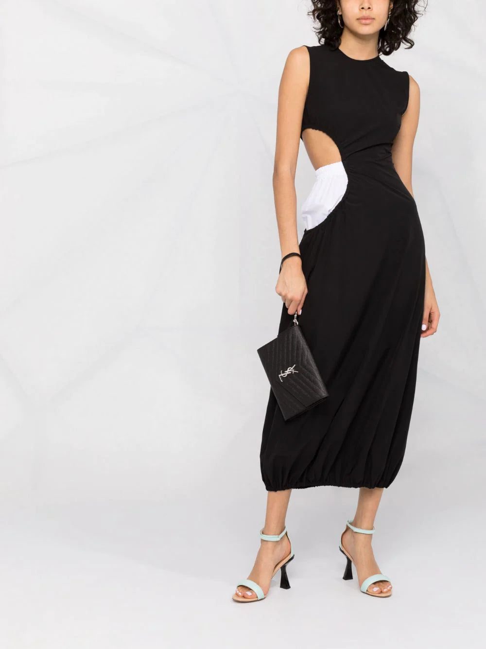 Saint Laurent logo-plaque chevron-quilt clutch bag - Image 2