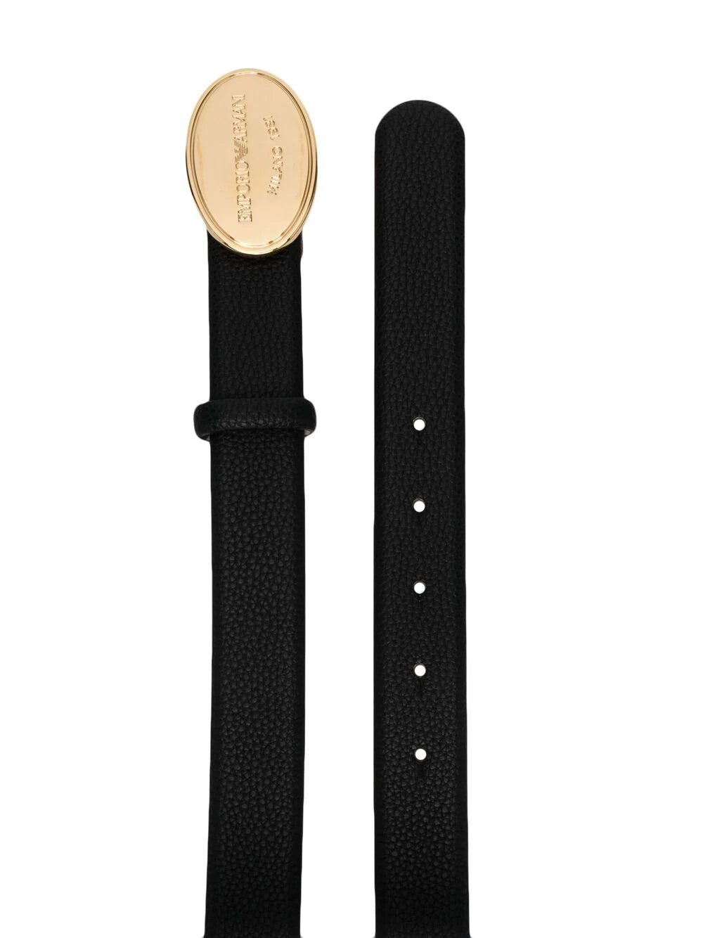 Emporio Armani engraved-logo buckle belt - Image 2