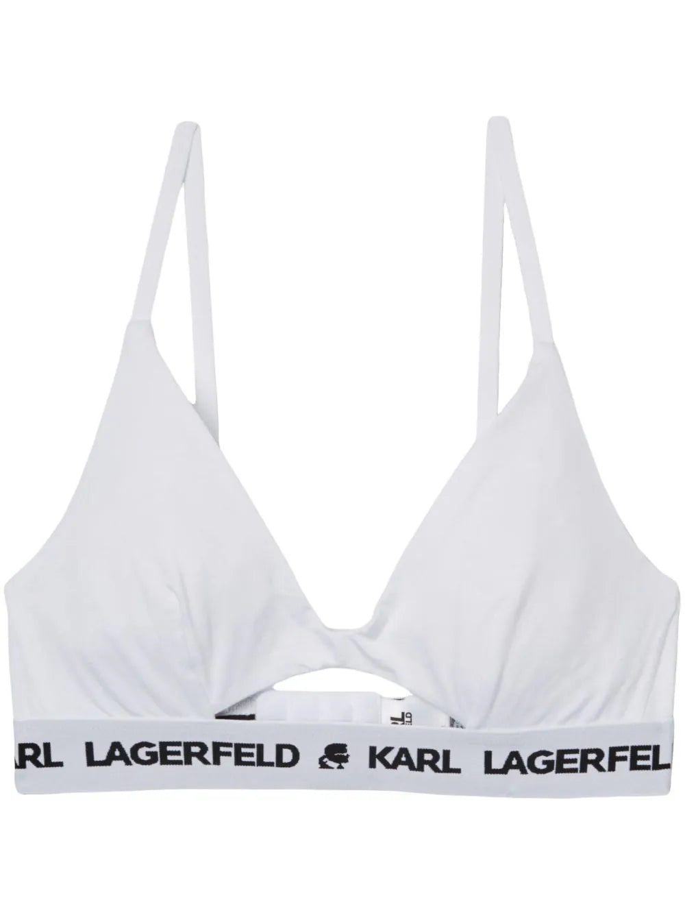 Karl Lagerfeld logo-underband peephole bra
