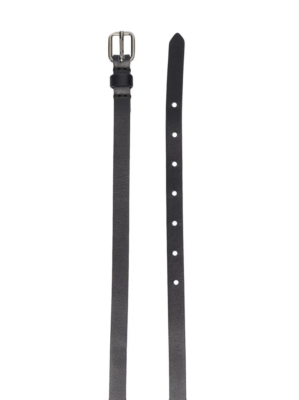 Karl Lagerfeld thin grained leather belt - Image 2