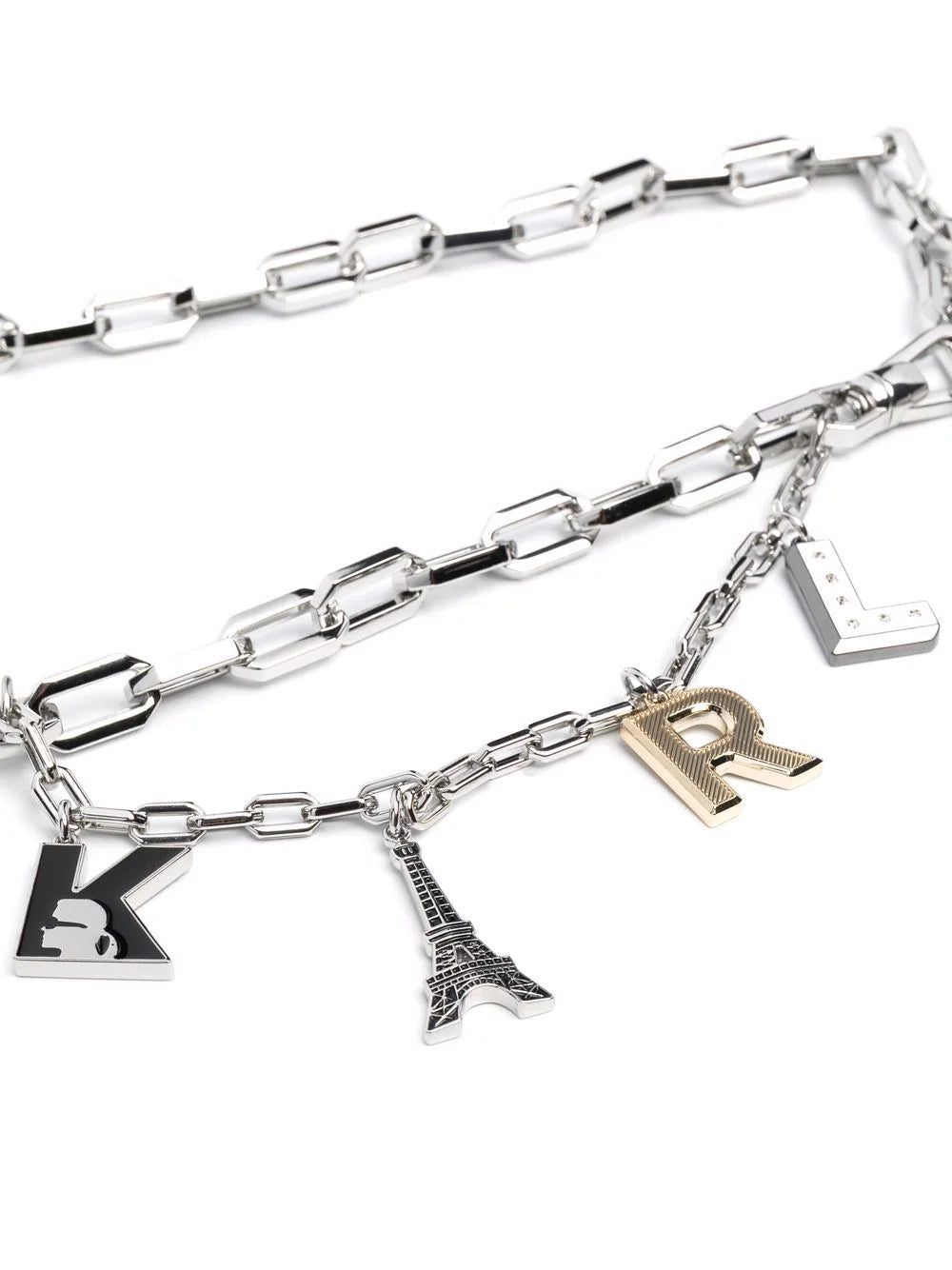 Karl Lagerfeld letter-charm chain belt - Image 2