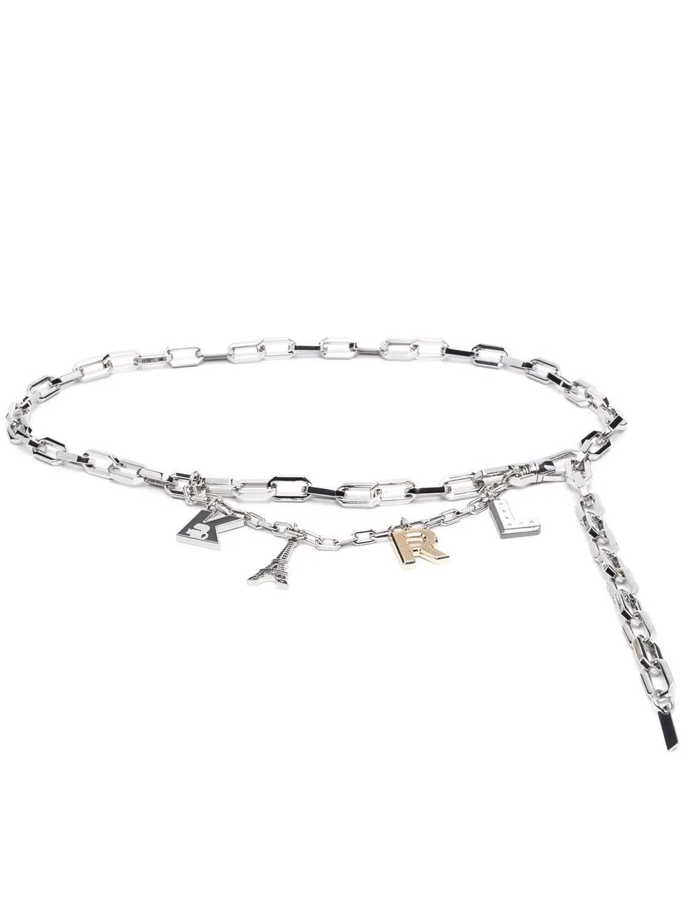 Karl Lagerfeld letter-charm chain belt